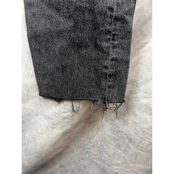 AGOLDE Criss Cross High Rise Straight Jeans in Shambles Black Distressed 31 - Picture 6 of 10